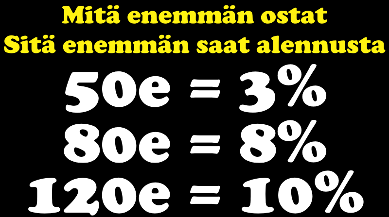 Lisää alennusta ostamalla