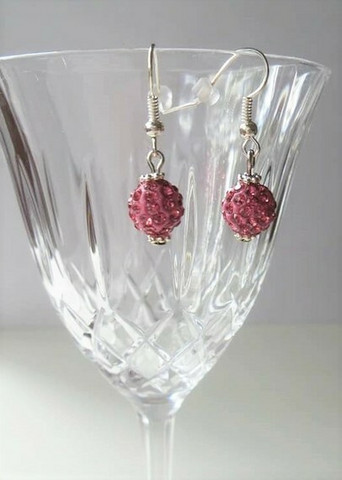 Bling-korvakorut, roosa