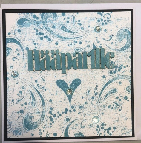 Kortti hääparille turkoosi