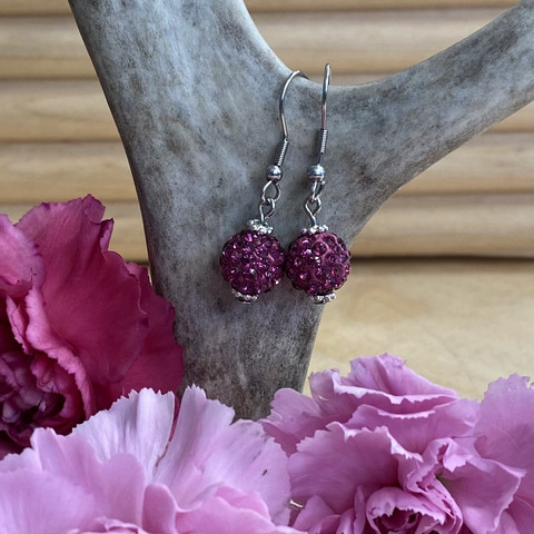 Bling-korvakorut, fuksia