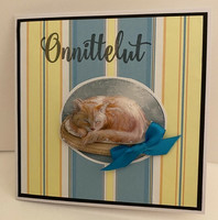 Kortti kissa 3D nukkuu
