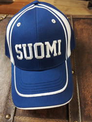 Sinivalkoinen SUOMI lippis