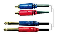 Schulz GRCA17  RCA - 6,3mm plugg kabel - 6 mt