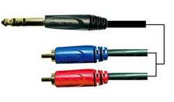 Schulz GRCA13  RCA - 6,3mm plugg kabel - 3 mt