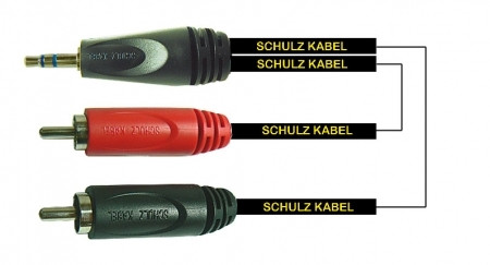 Schulz RCA32  3,5mm stereoplugg - RCA kabel - 3 mt