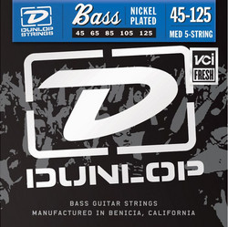 Dunlop Nickelplated steel   45-125   till 5-strängad elbas