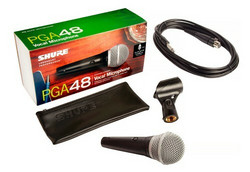 Shure PGA48 - XLR-E -edullinen laulumikrofoni 4,5m XLR-johdolla