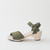 Wooden sandal Paula, olive (nubuck)