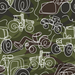 Organic jersey: Traktori, camo-green