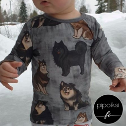 Organic jersey: Finnish Lapphunds, dark gray
