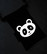 Heijastava kännykkäpussi Panda (farkku)