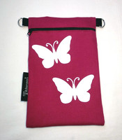 Heijastava kännykkäpussi Perhonen (fuksia)