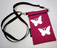 Heijastava kännykkäpussi Perhonen (fuksia)