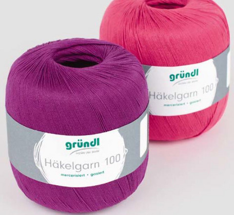 Gründl Häkelgarn Uni, virkkauslanka, 100g