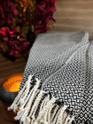 CRYSTAL Handloomed  Hammam Towel Black