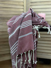 Hamam-pyyhe Sultan Slim Viininpunainen 180 x 100, 100%puuvillaa