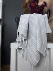 Small Hand/Face Hammam Towel Sultan Light Grey