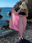 Hamam-pyyhe Aegean Pinkki 180 x 100, 100%puuvillaa