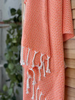 Hamam Handduk CRYSTAL Orange Handvävda