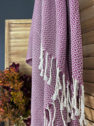 CRYSTAL Hammam Towel Handloomed Plum