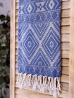 Hammam Towel Oriental Ocean Blue Hand-loomed
