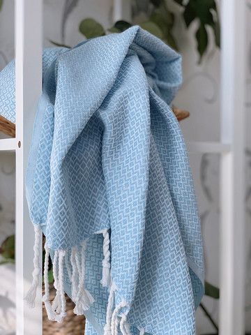 Hammam Towel CRYSTAL Baby Blue Handloomed