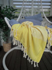 Hammam Towel Diamond Stripe Bright Yellow