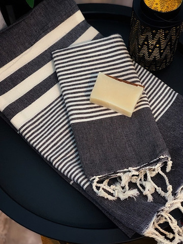 Aegean Hammam Towel Set Bath & Hand Towel + Soap