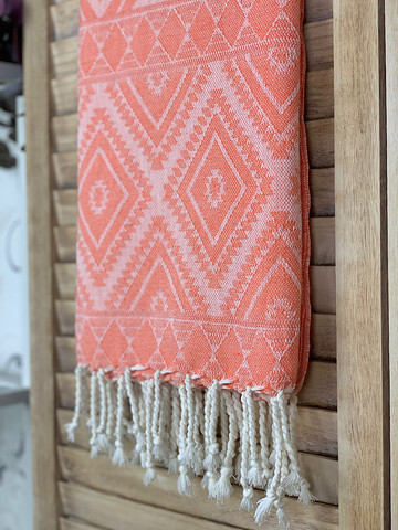 Orange patterned 2024 hand towels