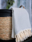 Hammam Towel Diamond Stripe Light Grey