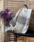 Hand/Face Linen Hand-loomed Hammam Towel Black