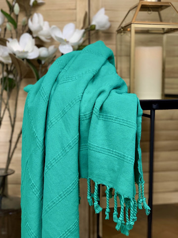 Hamam-pyyhe Kivipesty Stripe Minttu 180 x 90, 100%puuvillaa