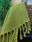 Stonewashed Waffle Hammam Hand/Face Towel Lime