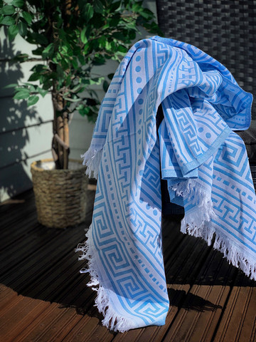 Hammam towel Jacquard Greek Sky Blue