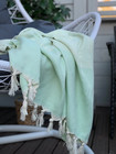 Hamam-pyyhe Timantti Stripe Aqua 180 x 100, 100%puuvillaa