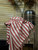 Hamam-pyyhe PELLAVA Zebra Punainen Käsinkudottu 176 x 100, 50% pellavaa 50% puuvillaa