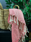 Pastel Hammam Hand Towel Red