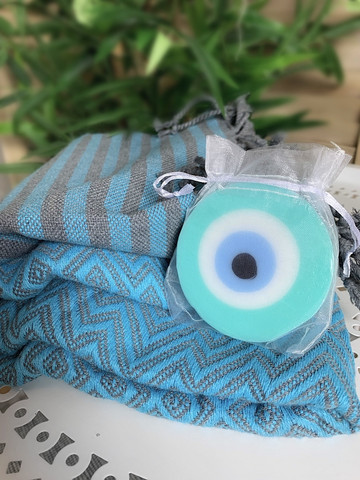 Big Diamond Hamam-pyyhe & Käsintehty Eye Saippuapaketti