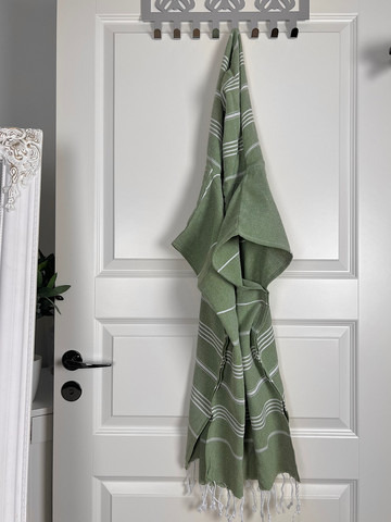 Barnens Hamam Poncho M, L Sultan Olive Green