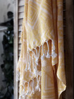 Hamam-pyyhe Oriental Sinappi  Käsinkudottu 180 x 95, 100%puuvillaa