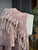 Hamam-pyyhe Oriental Dusty Pink Käsinkudottu 180 x 95, 100%puuvillaa