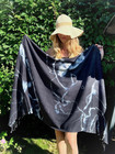 Hamam Handduk Batik Marble Bluish Black