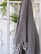 CRYSTAL Handloomed  Hammam Towel Black