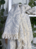 Hamam-pyyhe Jakardi Baroque Vaaleanharmaa 180x90, 100% puuvillaa
