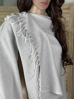 Hammam Towel CRYSTAL Hand-loomed  Light Grey