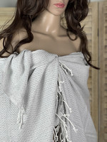 Hammam Towel CRYSTAL Hand-loomed  Light Grey