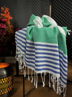 Hamam-pyyhe Surf Jade Green-Ocean Blue