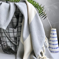 Hammam Towel Diamond Light Grey