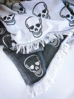 Hammam towel Jaquard Skull Black Organic Cotton
