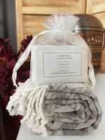 Oriental Handvävda Hamam Handduk & Tvål Paket